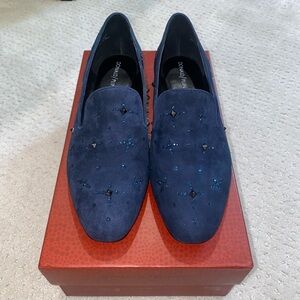 Donald Pliner Navy Embellished Women’s Loafers
